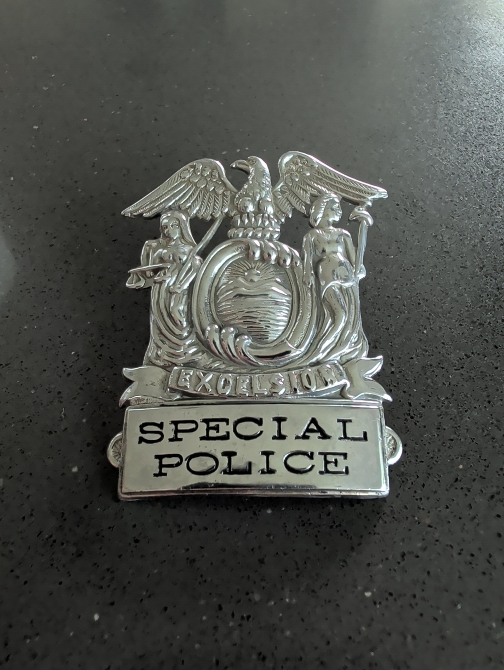 Vintage Obsolete Special Police Department Excelsior Hat Badge Obsolete Q10